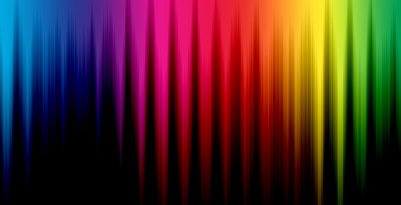 Vertical Rainbow Stripes — Blue, Vibrant, Abstract