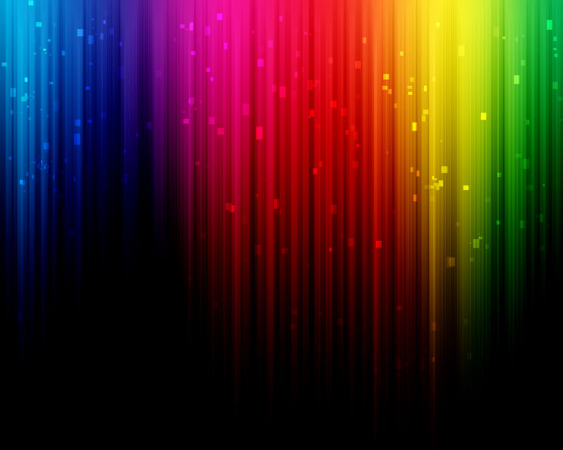Vertical Rainbow Stripes — Blue, Vibrant