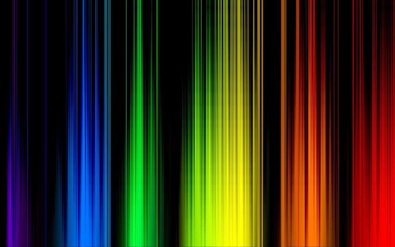 Vertical Rainbow Stripes — Calm, Blue