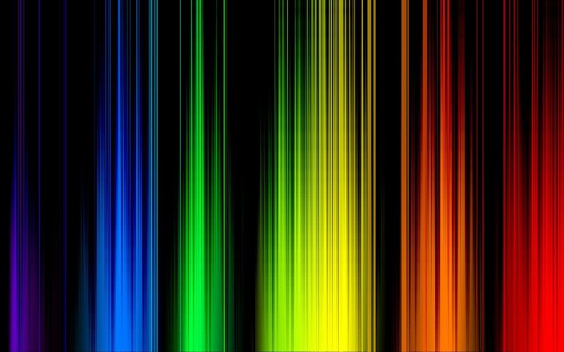 Vertical Rainbow Stripes — Calm, Green