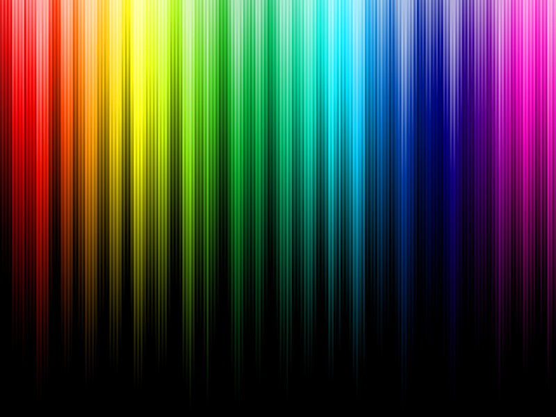 Vertical Rainbow Stripes — Green, Blue