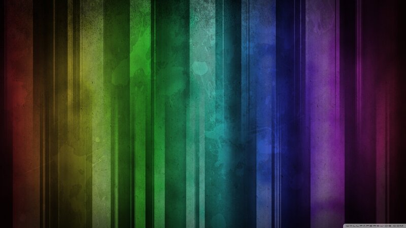 Vertical Rainbow Stripes — Green, Dark