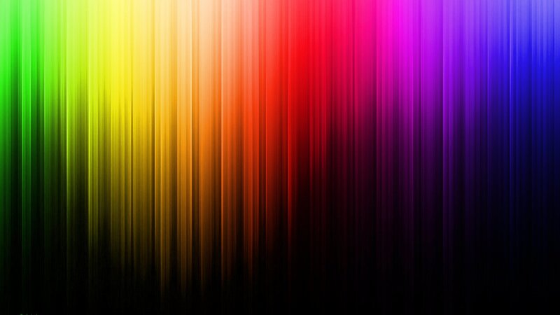 Vertical Rainbow Stripes — Green, Vibrant, Abstract