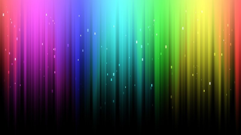 Vertical Rainbow Stripes — Red, Light Particles