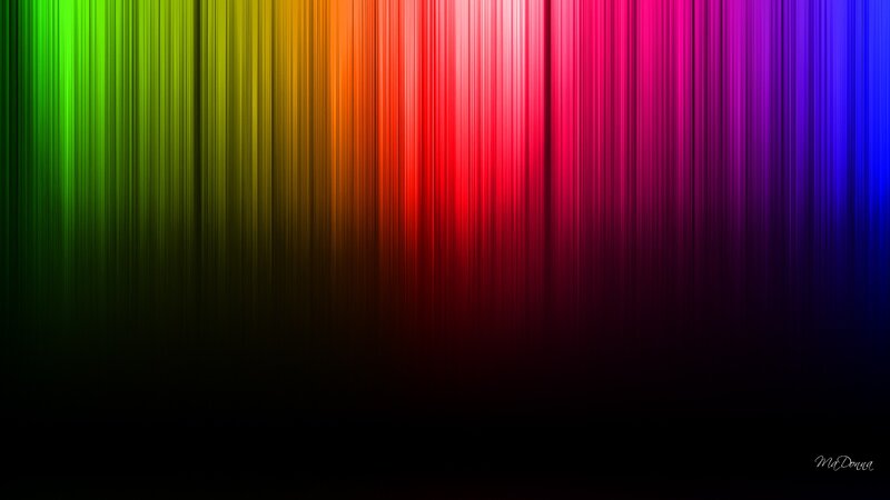 Vertical Rainbow Stripes — Red, Vibrant, Abstract, Gradient