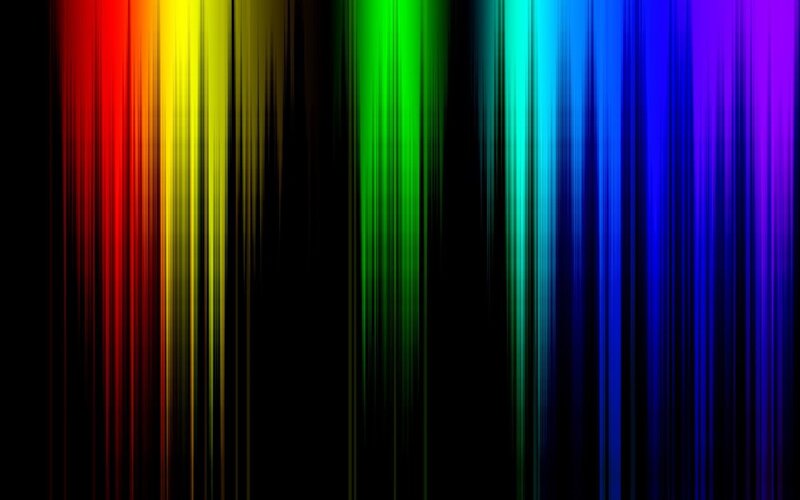 Vertical Rainbow Stripes — Vibrant, Blue