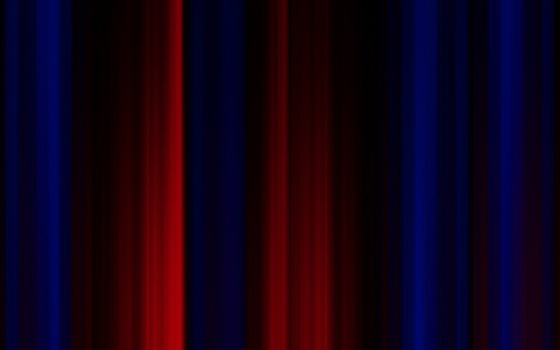 vertical red and blue stripes
