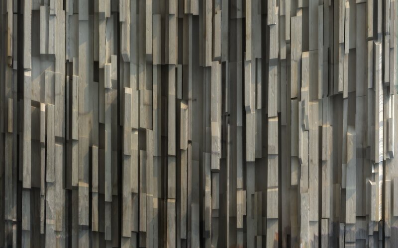 Vertical Wooden Slats — Gray, Neutral, Photograph, Wood