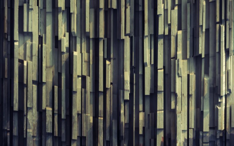 Vertical Wooden Slats — Gray