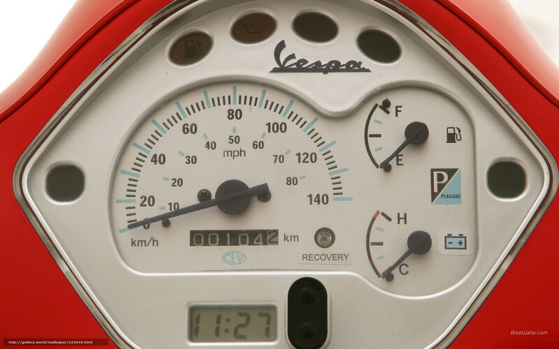 Vespa Scooter Dashboard — Red