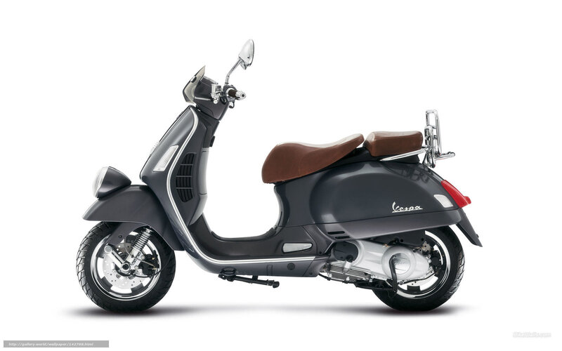 Vespa scooter side profile