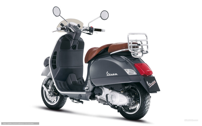 Vespa scooter side view