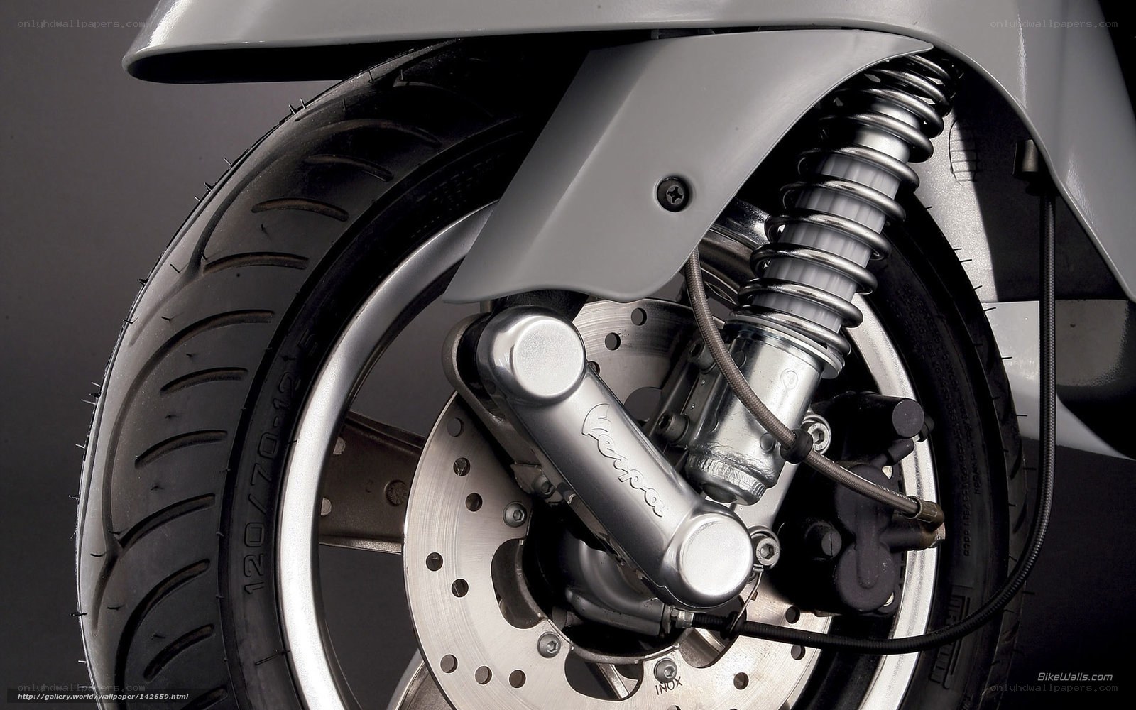 Vespa scooter wheel detail