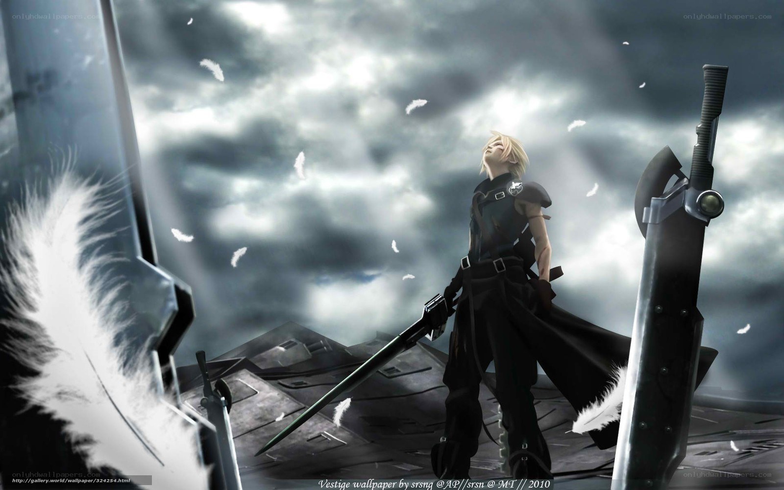 Vestige character with swords