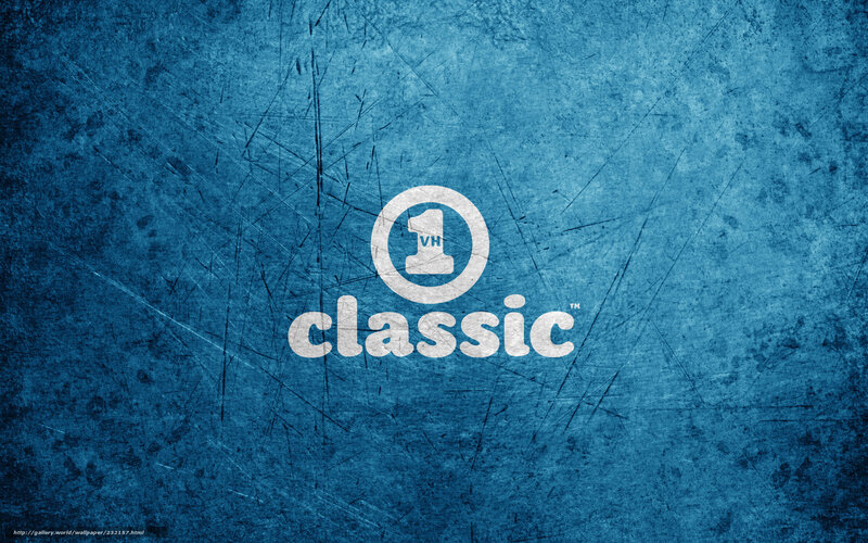 VH1 Classic logo on blue texture