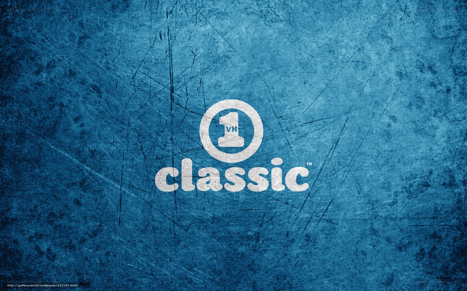 VH1 Classic logo on blue texture