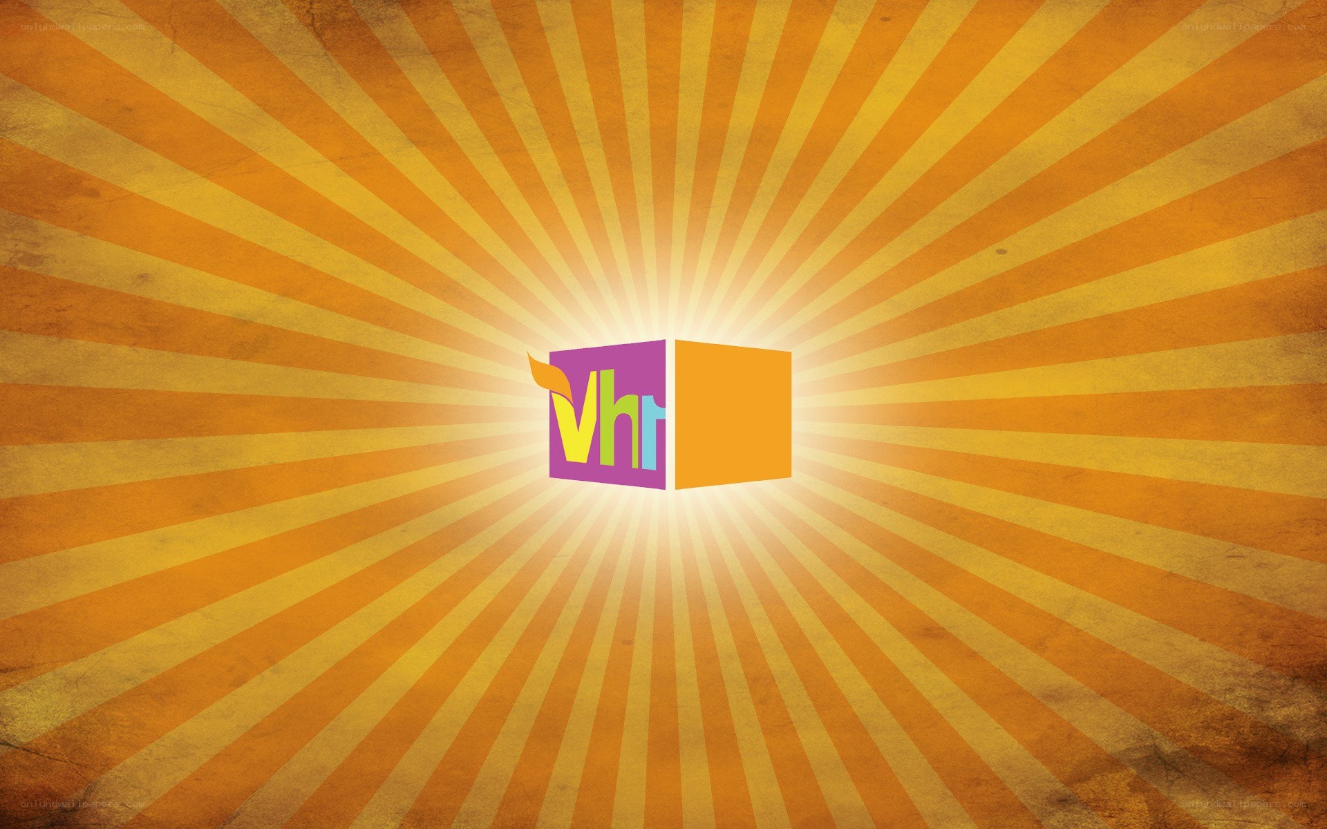 VH1 logo on sunburst background