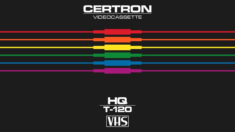 VHS Tape Label — Black