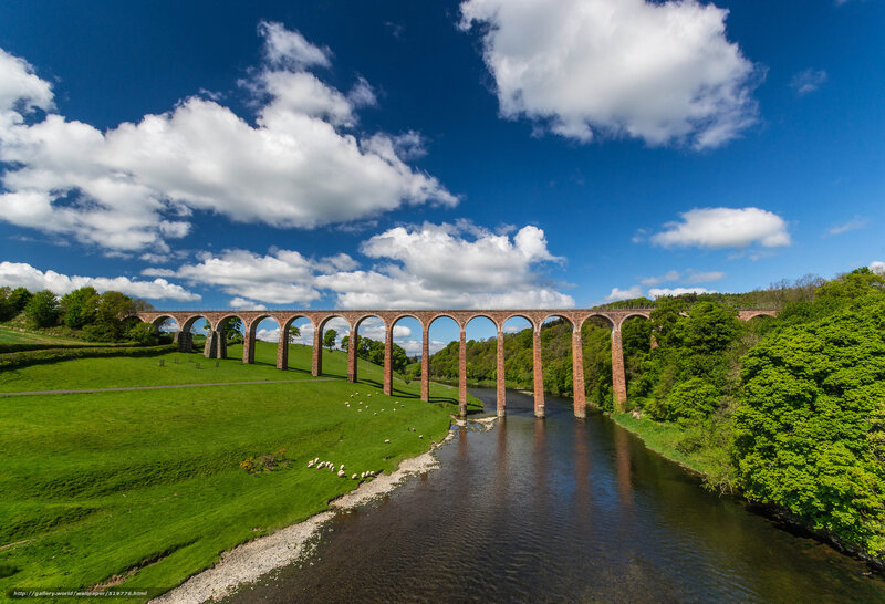 viaduct over river landscape