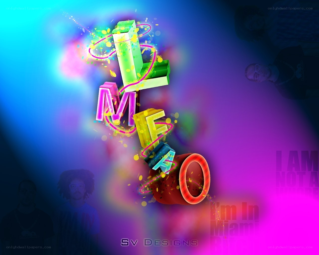 Vibrant 3D text art