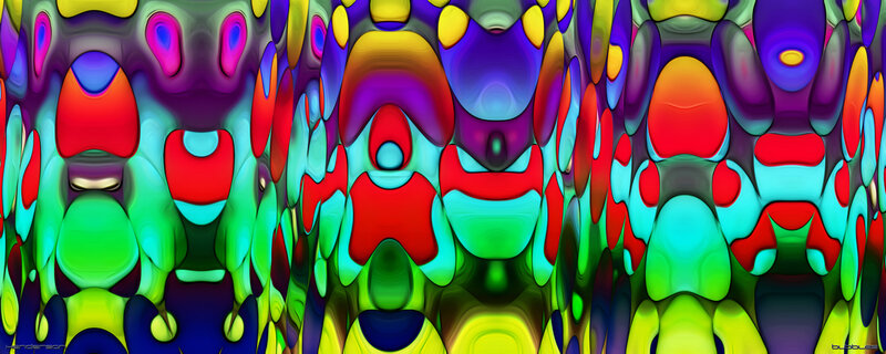 vibrant abstract bubble pattern