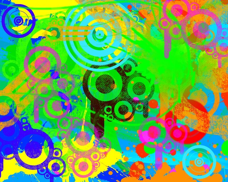 vibrant abstract circle art