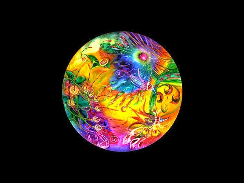 vibrant abstract circular artwork