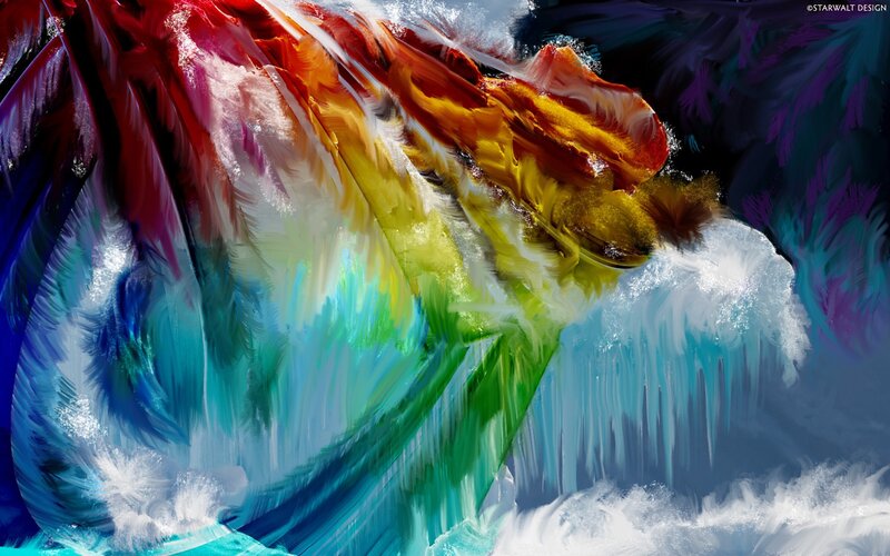 vibrant abstract color flow
