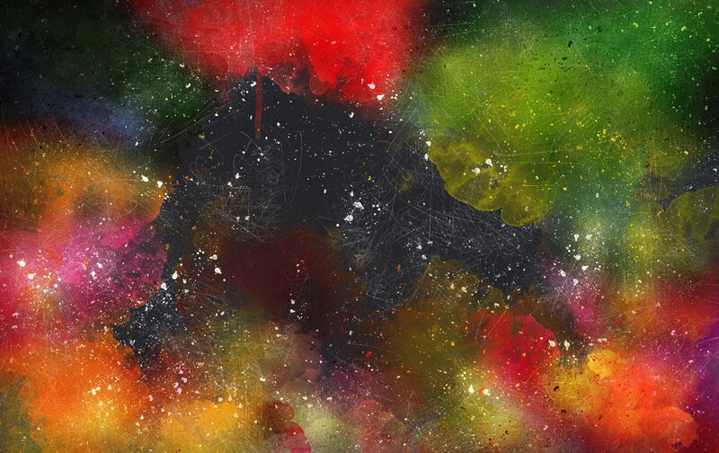 vibrant abstract color splatter