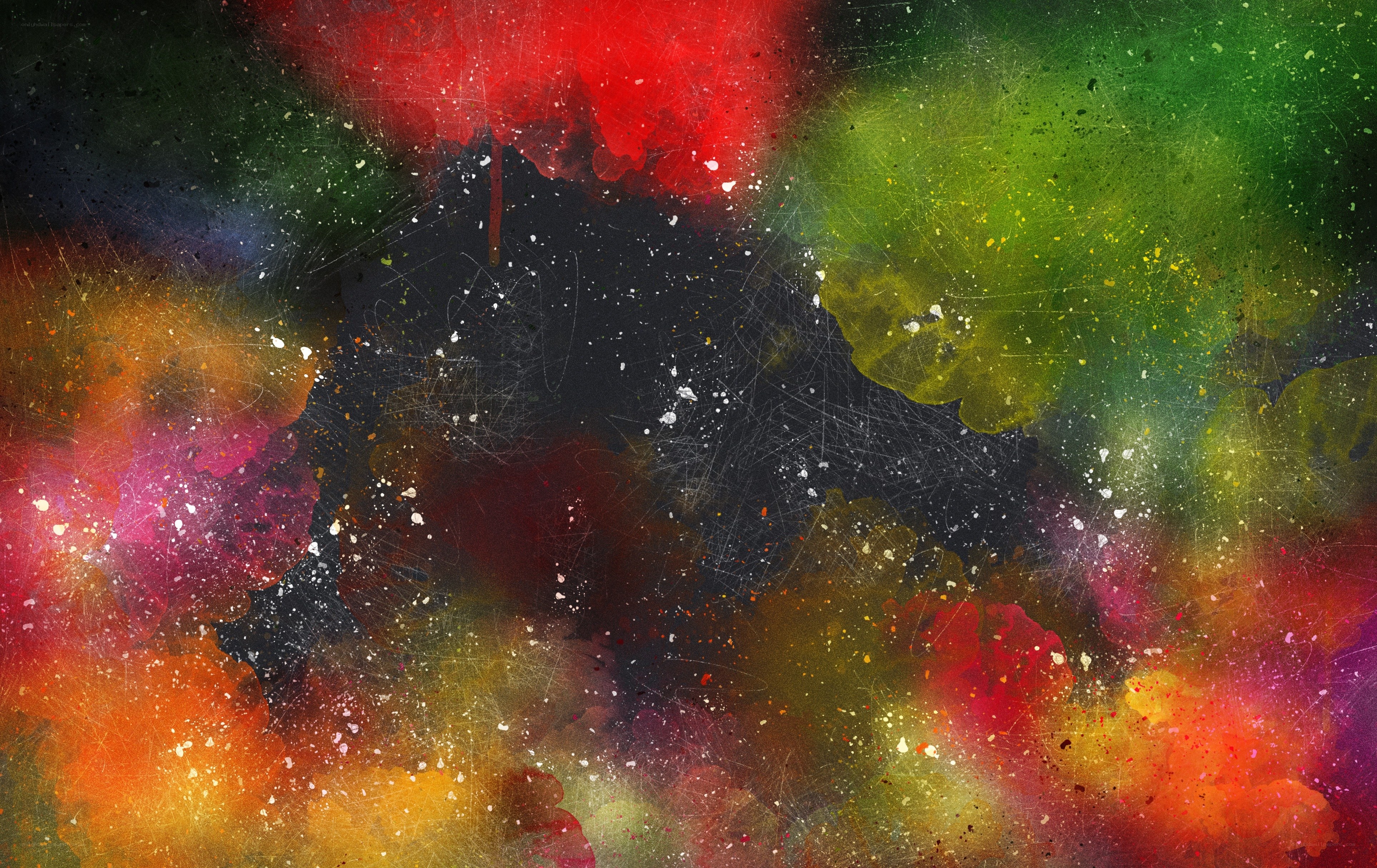 vibrant abstract color splatter