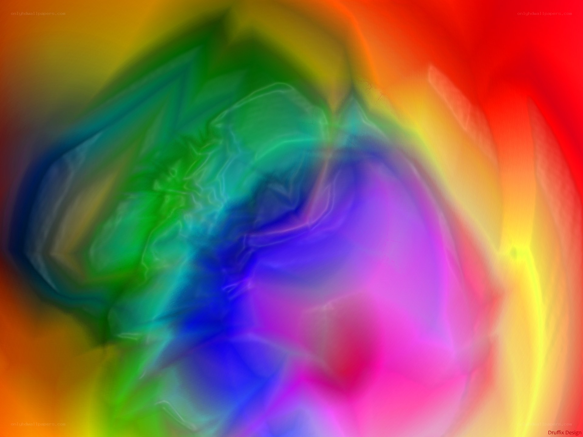 vibrant abstract color swirl
