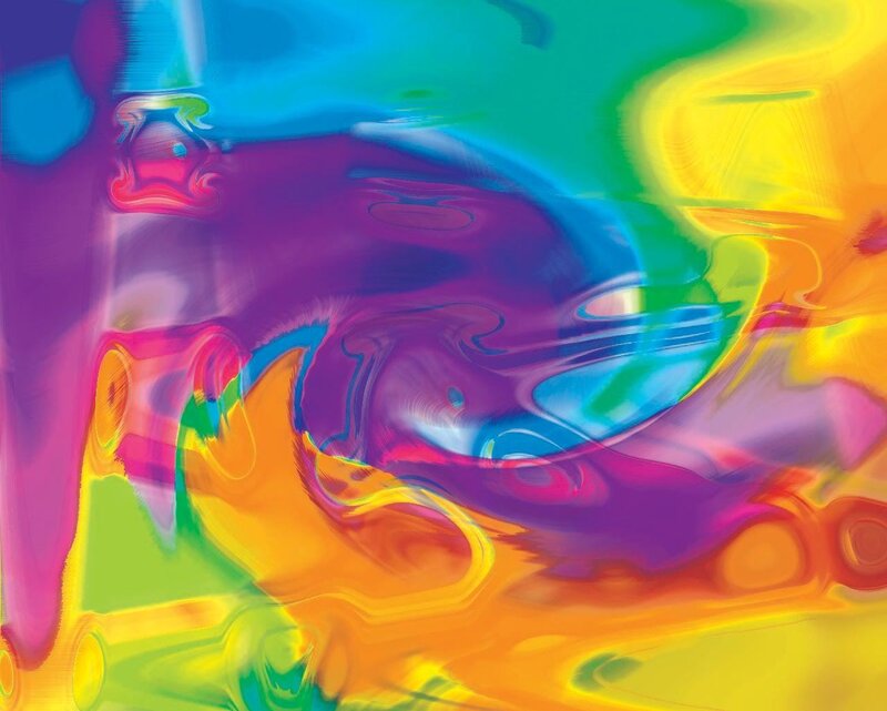 vibrant abstract color swirl