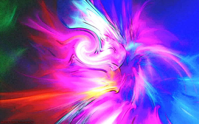 vibrant abstract color swirl