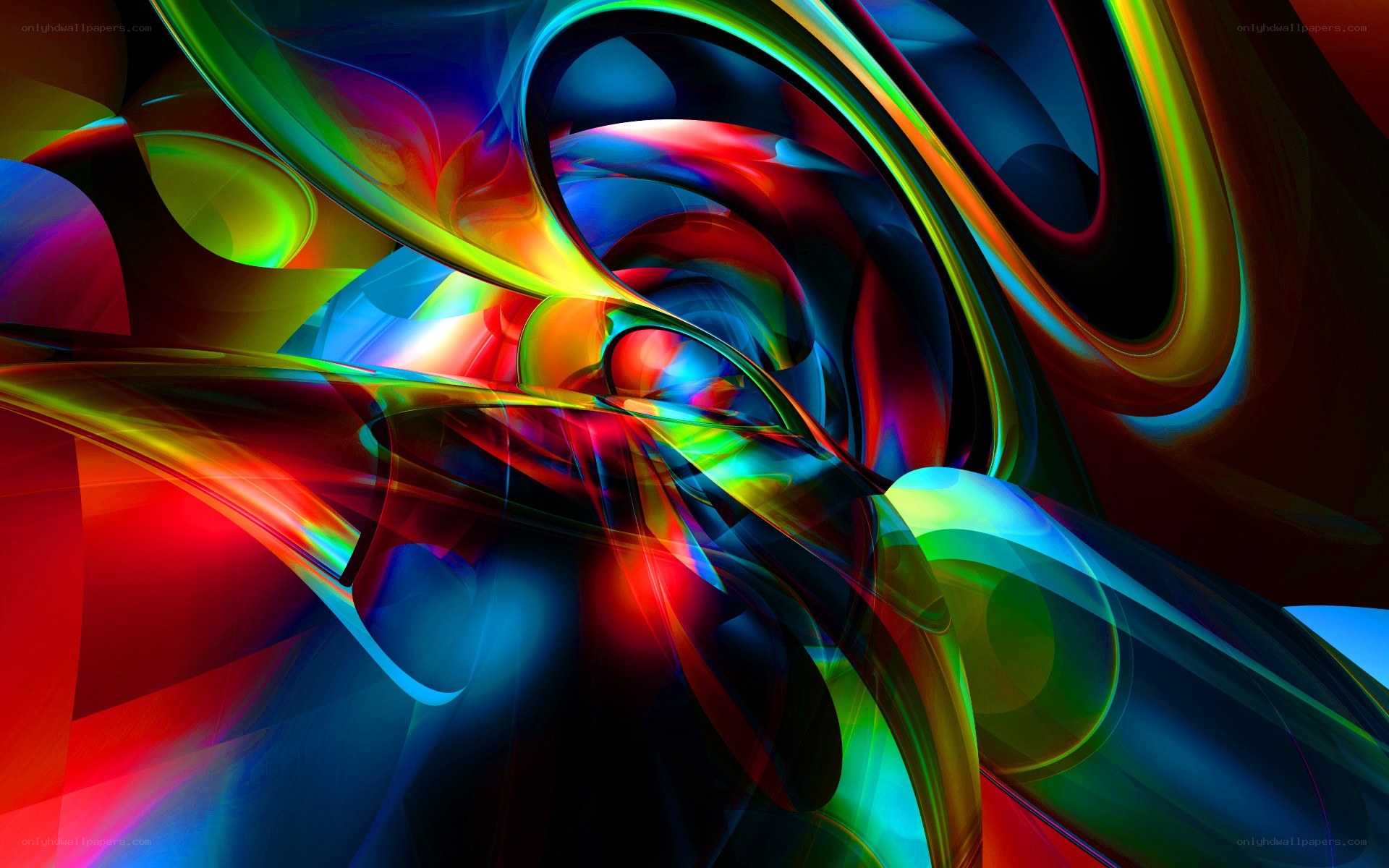 vibrant abstract color swirls