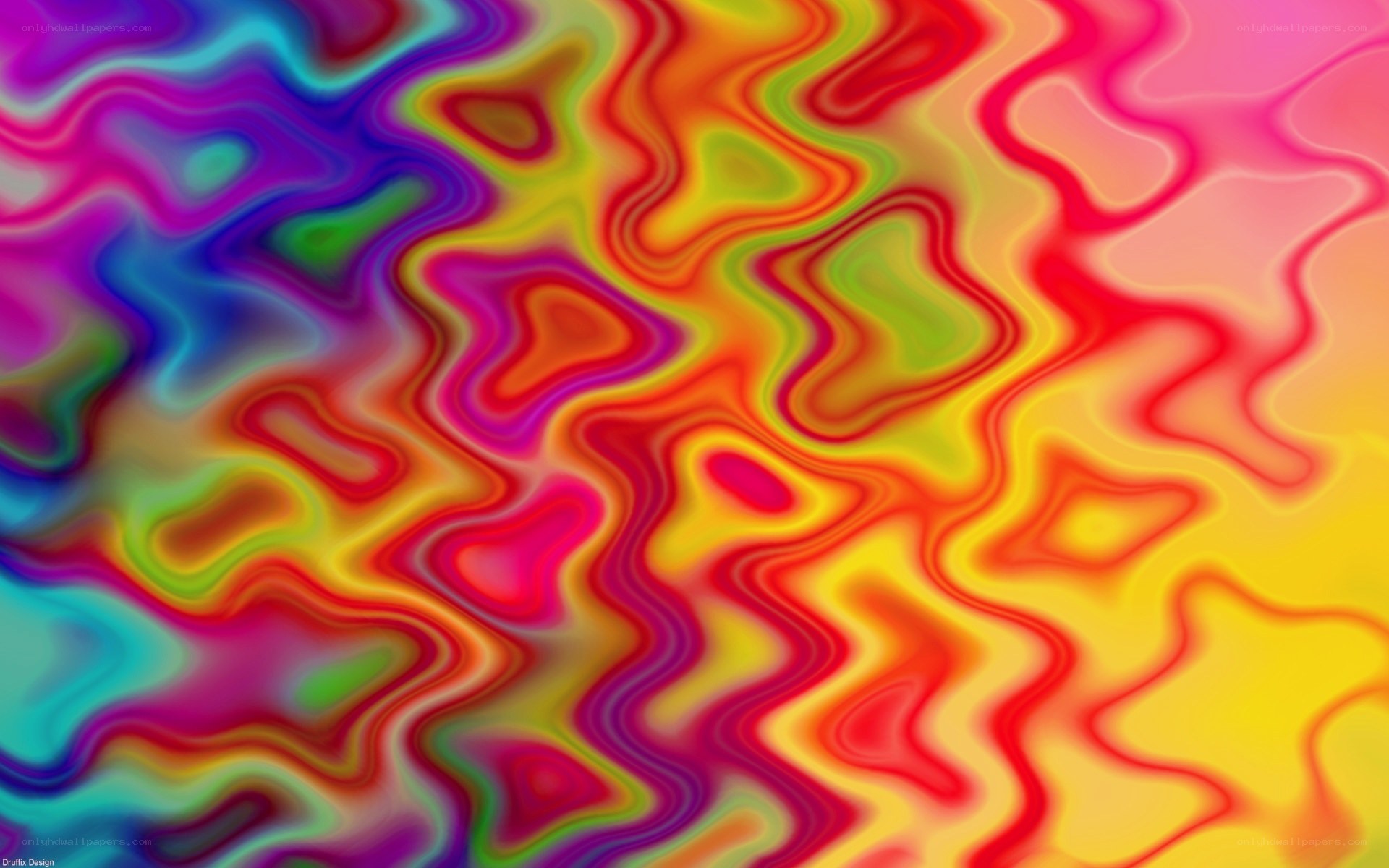 vibrant abstract color waves