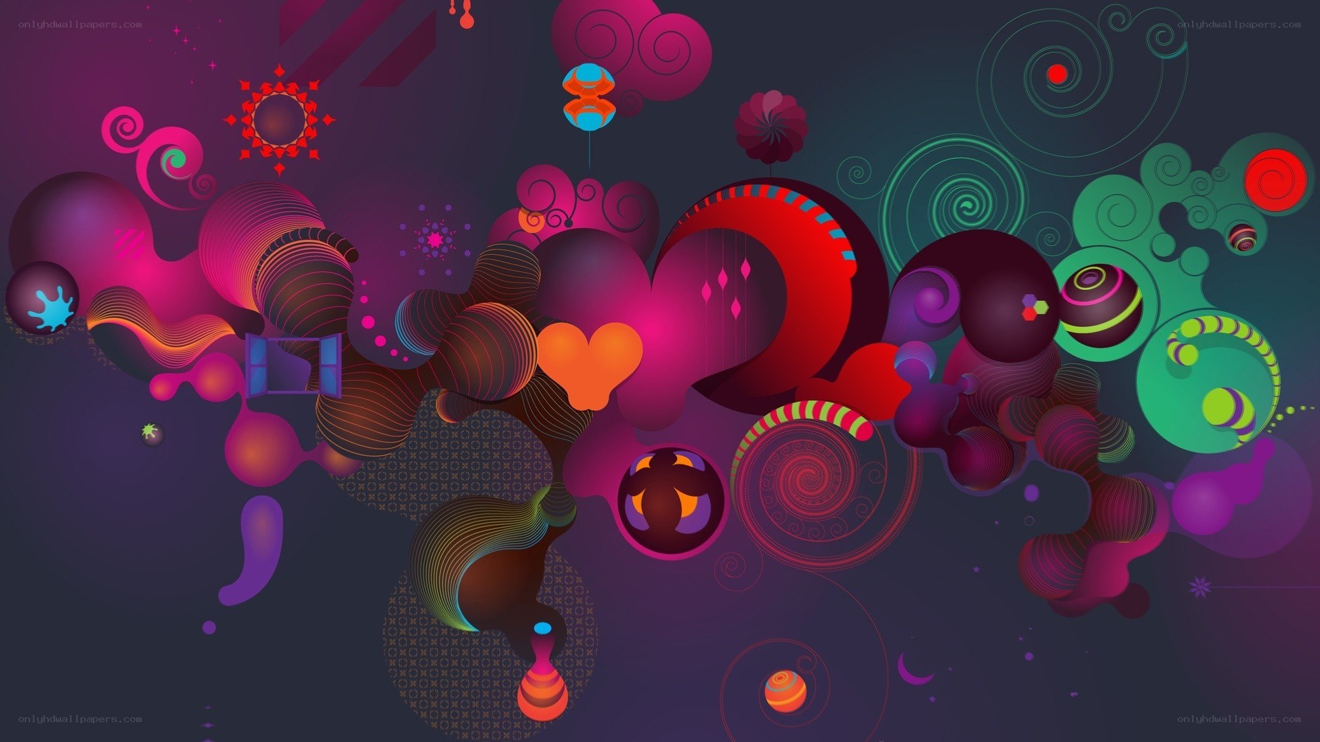 vibrant abstract digital art