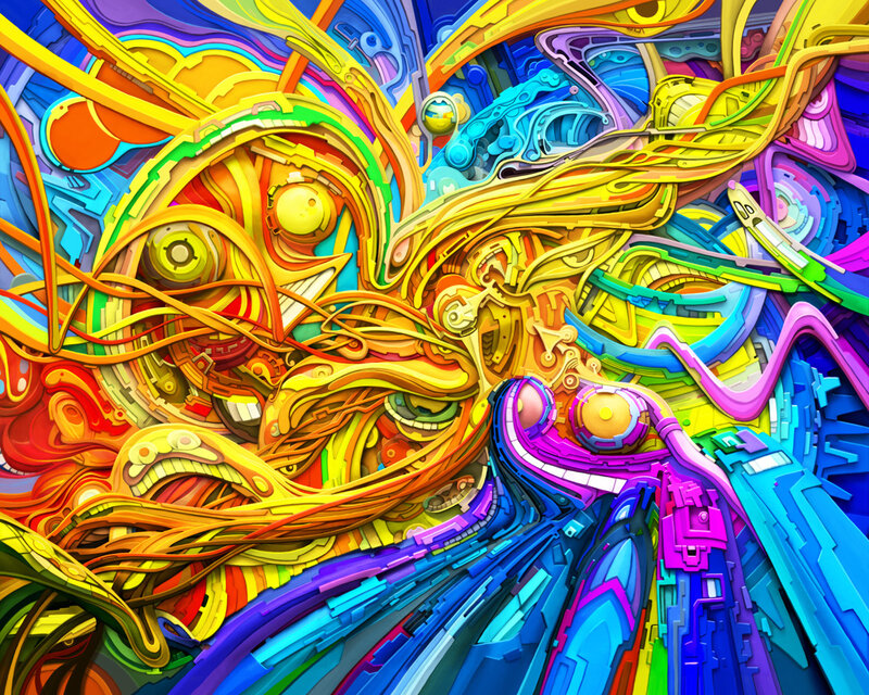 vibrant abstract digital art