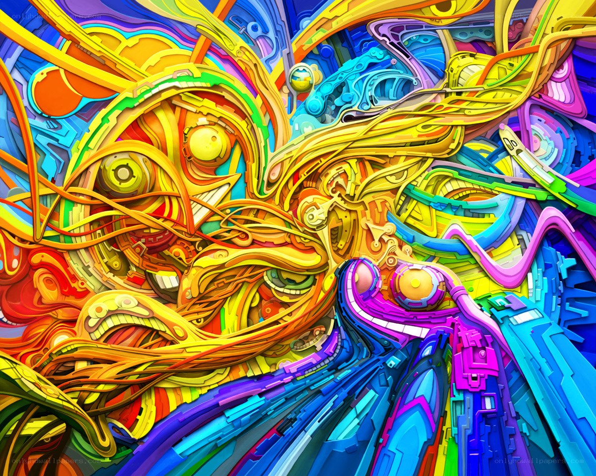 vibrant abstract digital art
