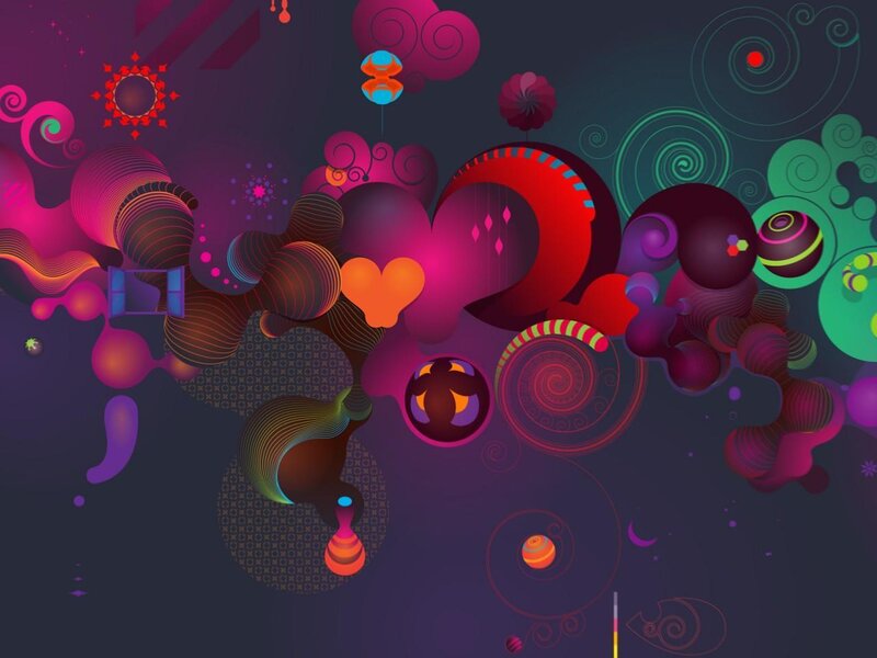 vibrant abstract digital art