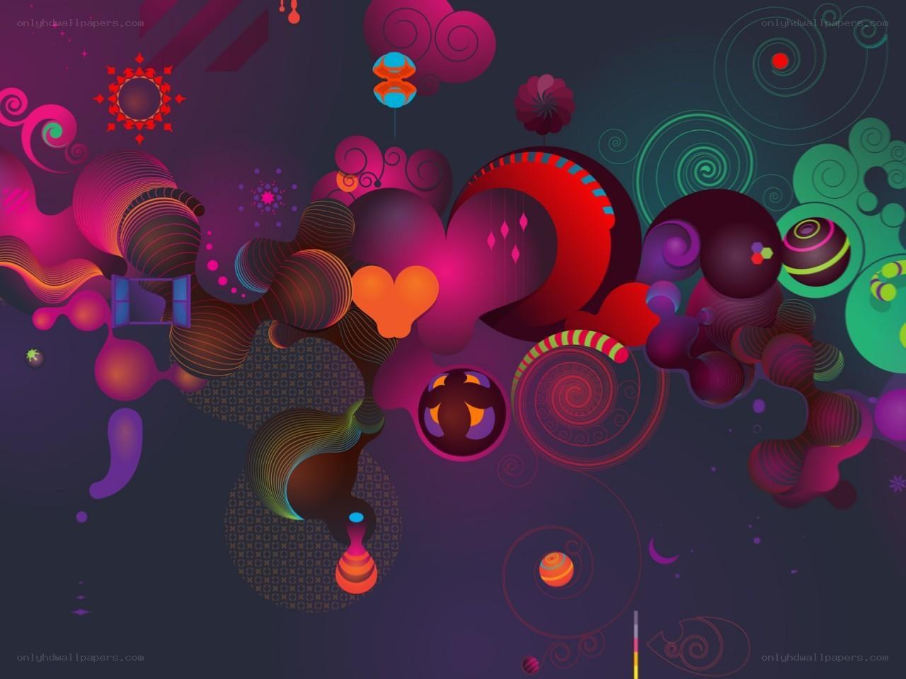 vibrant abstract digital art