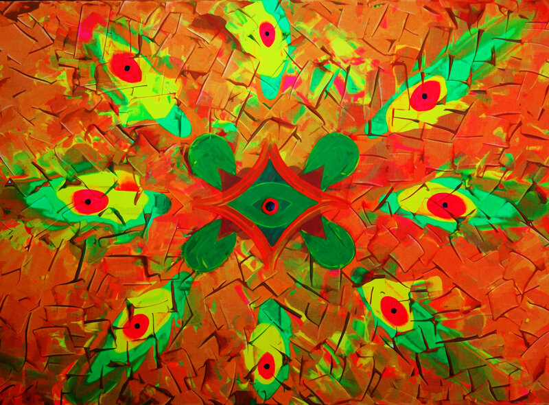 vibrant abstract eye pattern