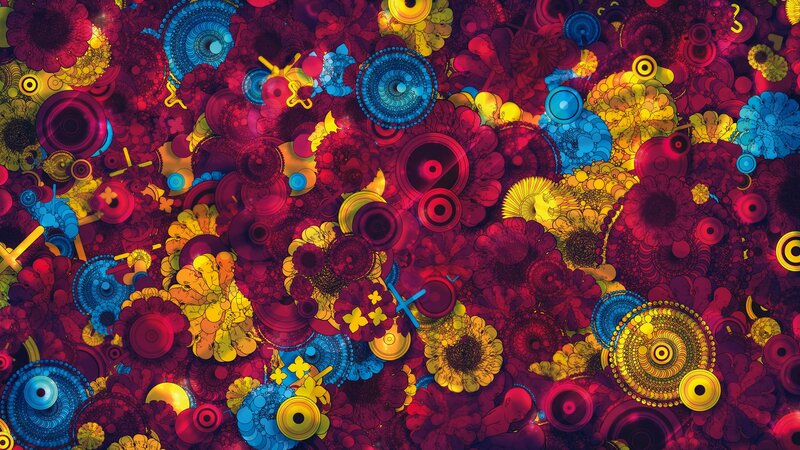 vibrant abstract floral pattern