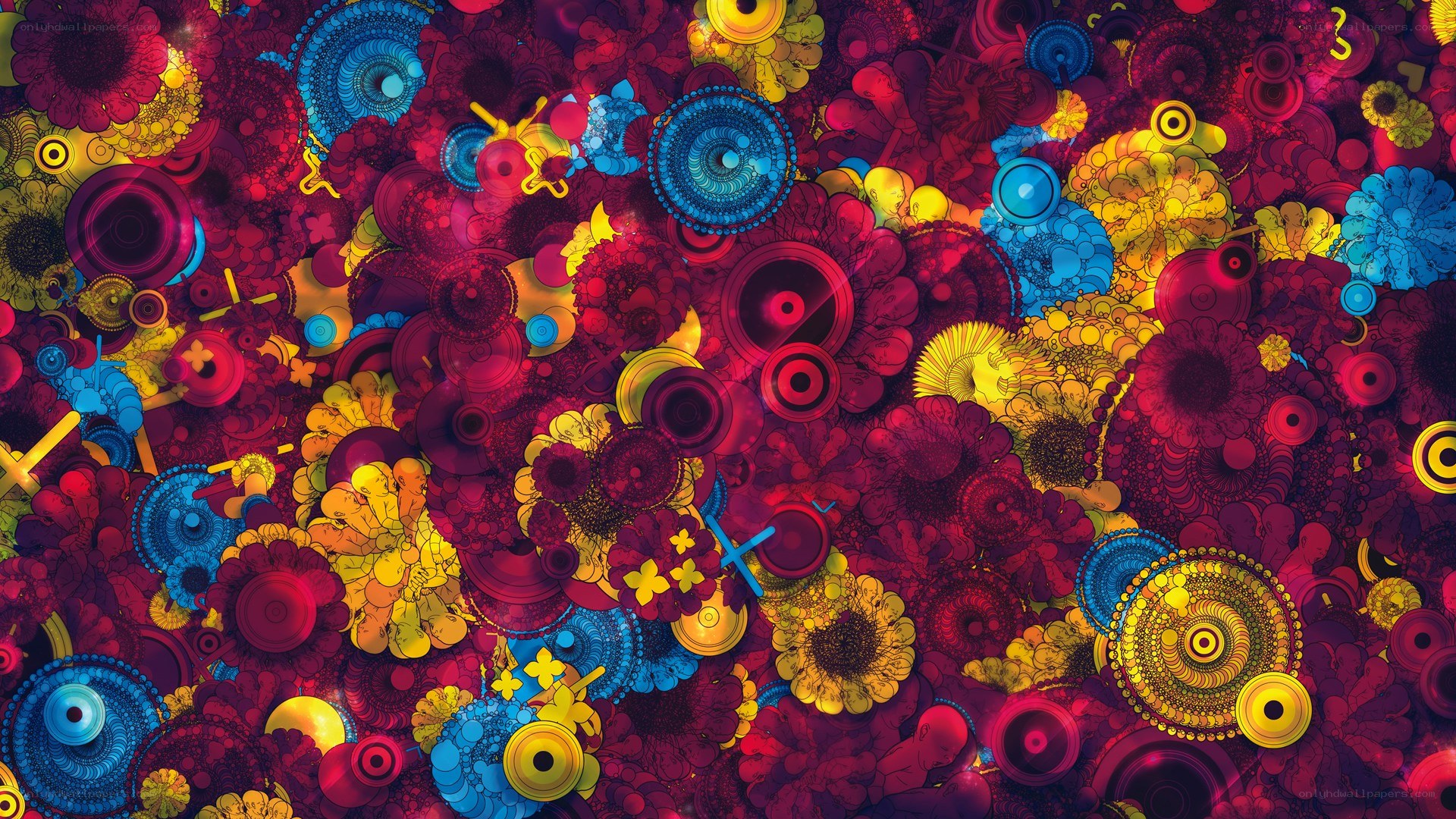 vibrant abstract floral pattern