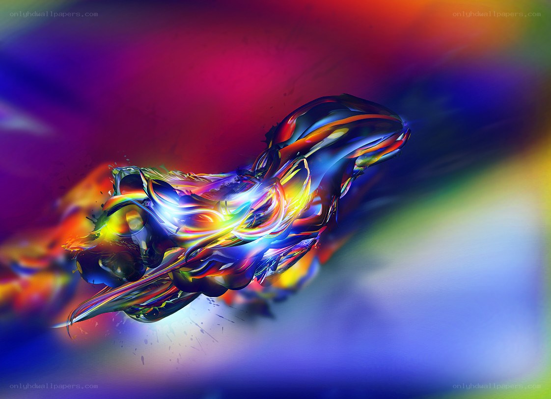 vibrant abstract fluid art
