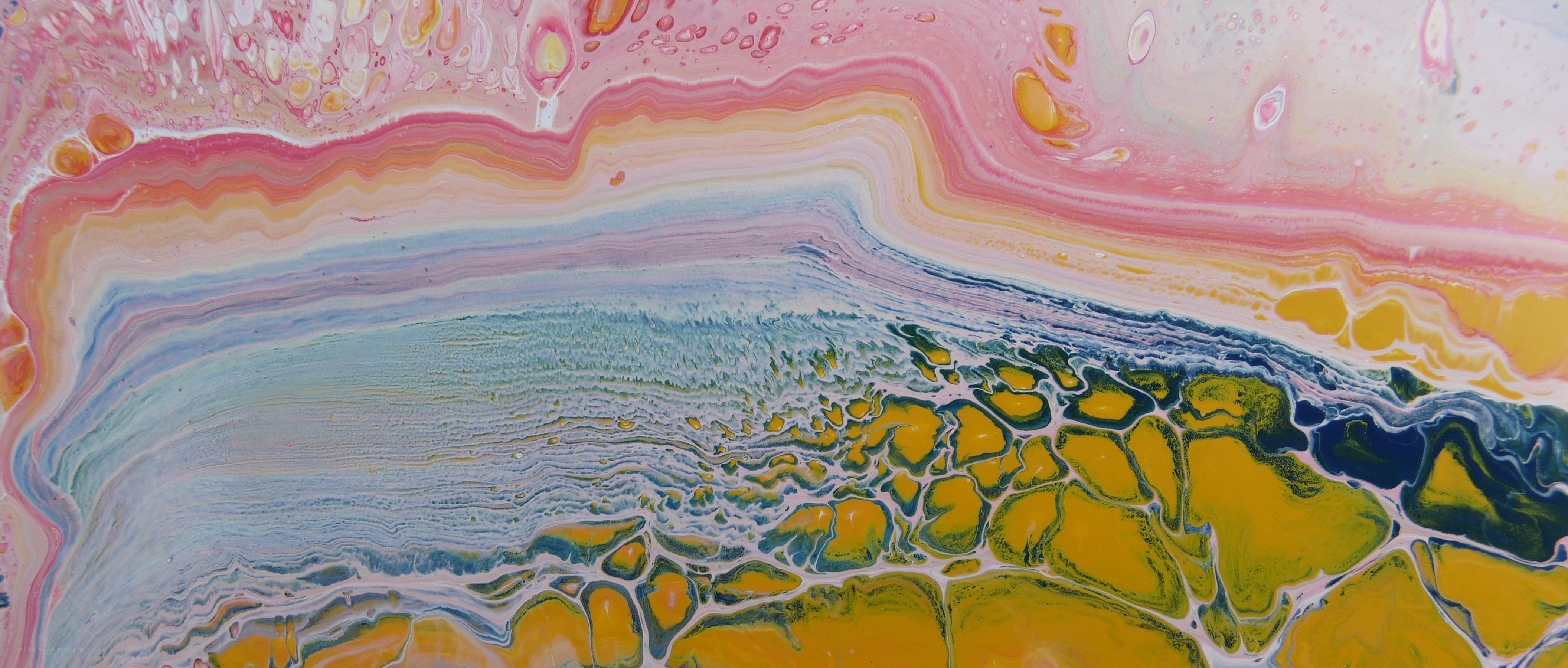 vibrant abstract fluid art