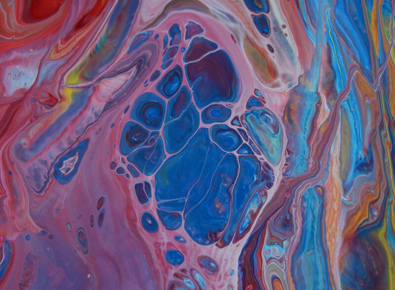 vibrant abstract fluid art