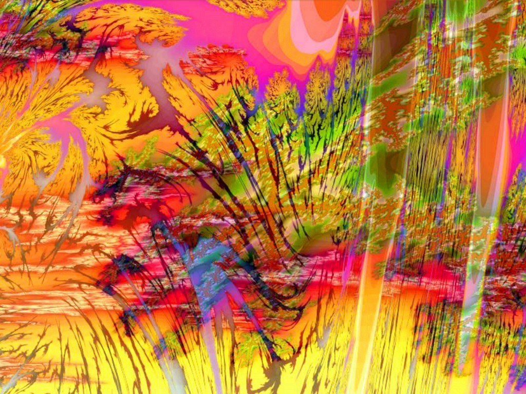 vibrant abstract fractal art