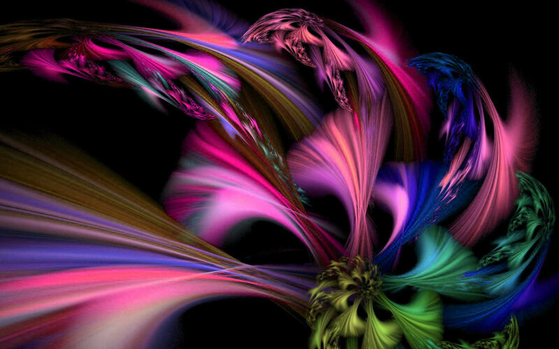 vibrant abstract fractal art