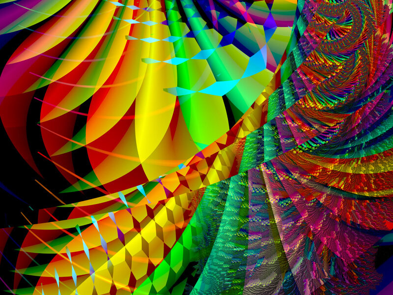 vibrant abstract fractal art