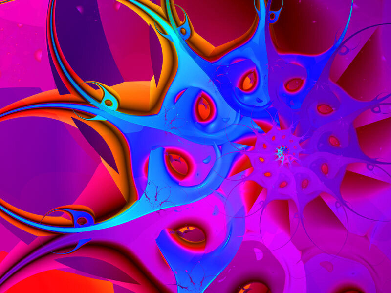vibrant abstract fractal art